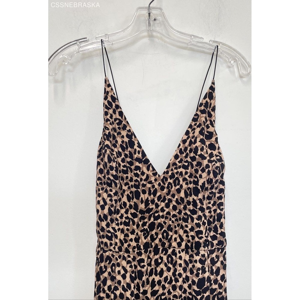 Topshop Brown Leopard Print Pencil Dress - Size‎ 8 - Picture 2 of 5